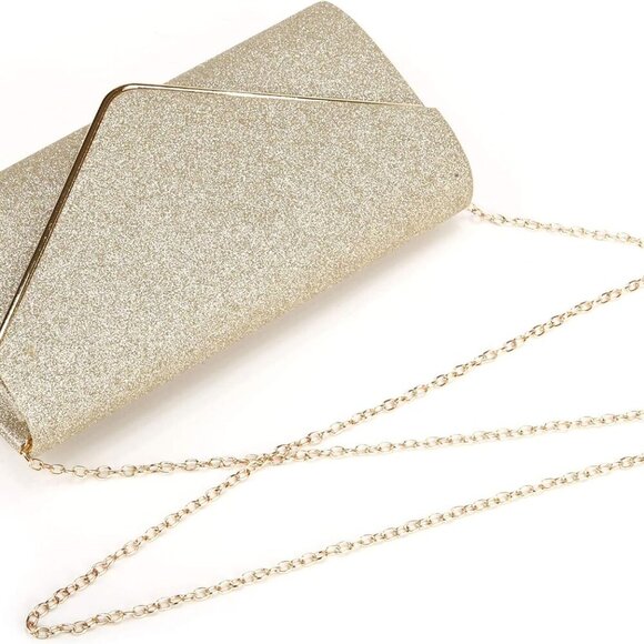 Clutch Purses For Women Evening Bags Sparkling Shoulder Envelope Party Cross Bod - Picture 3 of 7